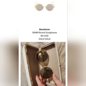 Boucheron Gold Round Sunglasses